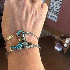Turquoise Cowboy Boot Cuff Bracelet